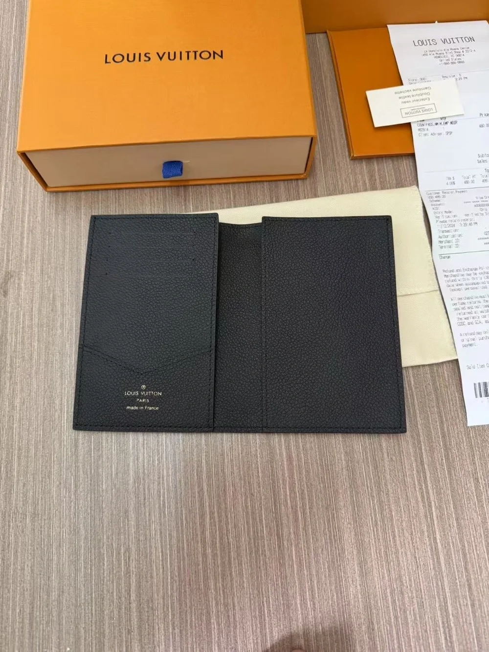 Louis Vuitton Monogram Eclipse Passport Cover - Black